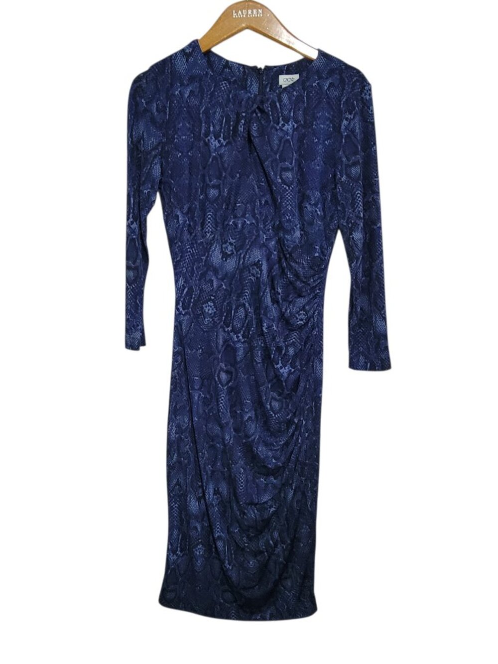 Cache Ruched Bodycon Midi Dress Womens Small Snake Print Mobwife Sexy Y2K VTG